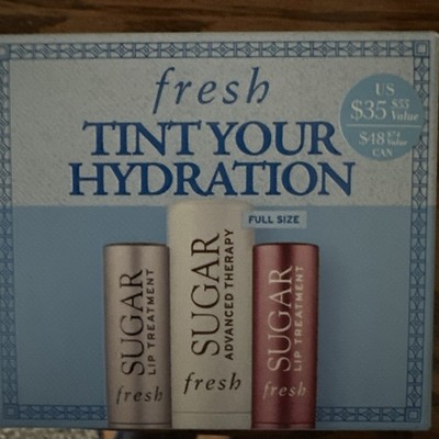 Fresh Tint Your Hydration Set Full Size  Sugar Advanced Lip Treatment, 3-Pack