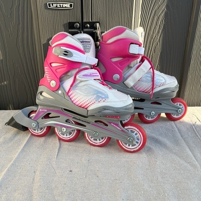 Phoenix G Bladerunner Rollerblade Inline Skates Girls Adjustable Sz 2-6 72mm