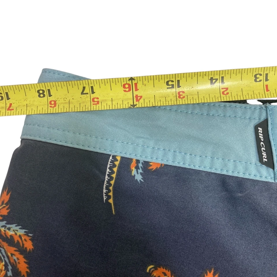 Boardshorts Rip Curl Mirage Ultimate elásticos palmeras azules para hombre talla 36 Foto 4 de 4