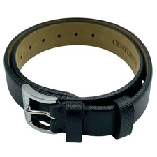 PRADA x Amex Centurion Leather Bracelet Black Unisex No Box Collaboration