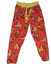 Dr. Seuss Christmas Grinch Poly Fleece drawstring PJ Pants Women SZ S W29/L26.5