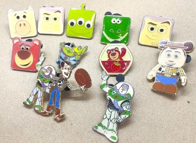Disney Pins Lot Of 11 Toy Story Hidden Mickey Woody Buzz Lotso Alien Rex Hamm