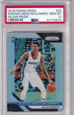 2018 Panini Prizm Silver Rookie PSA 10 Kostas Antetokounmpo #22 RC Card