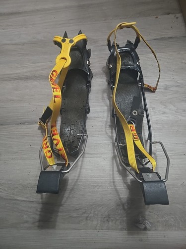 VINTAGE Grivel Mont Blanc-2F Cramp-O-Matic Crampons #BO2299 *ICE CLIMBING GEAR*