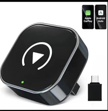 Wireless CarPlay Adapter, 2025 Upgraded 2-in-1 Mini Size CarPlay & Android Auto