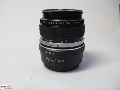 Olympus Objektiv G.Zuiko OM 1,4/50 mm an Micro-Four-Third digital (= 100 mm)