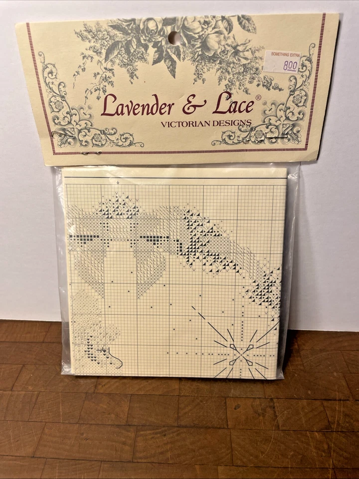 2 TWO Lavender & Lace XMAS SANTA  X-Stitch Pattern Victorian Designs Vintage - Image 3 of 4