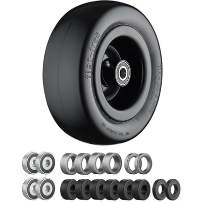 Flat Free Mower Tire 11x4.005 Solid 3/4 5/8 1/2 Inch Hub 330lbs Load Zero Turn