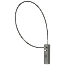 1Pack 4 Digit Combination Lock with 1.97Ft Thick Wire Cable, Helmet Padlock Grey