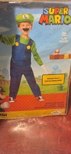 Brand New Sealed Super Mario Halloween Cosplay Costume Size L 10-12