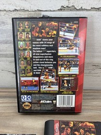 WWF RAW [Sega Genesis, 1994] COMPLETE w/ Case & Manual TESTED Raw Is War CIB VTG
