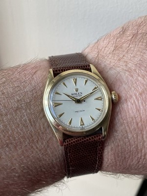 Vintage Rolex Solid Gold oyster Precision 1952 cal 710, 10 1/2 ref