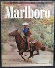 Vintage Marlboro Man Advertising Tin Sign Cowboy On Horseback Roping