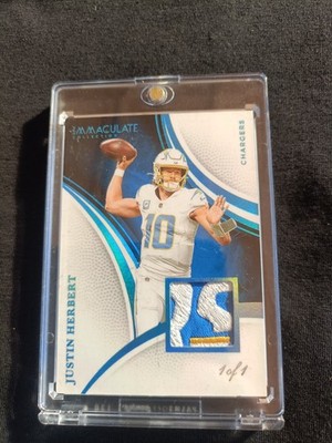 2025 Panini Immaculate Justin Herbert  Patch  1/1 SSP Chargers TRUE ONE of ONE