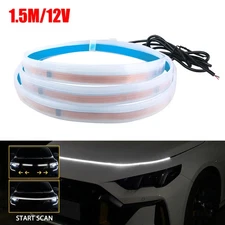 Start Scan LED Dynamic 150cm DRL Hood Car Light Strip Daytime Running Light