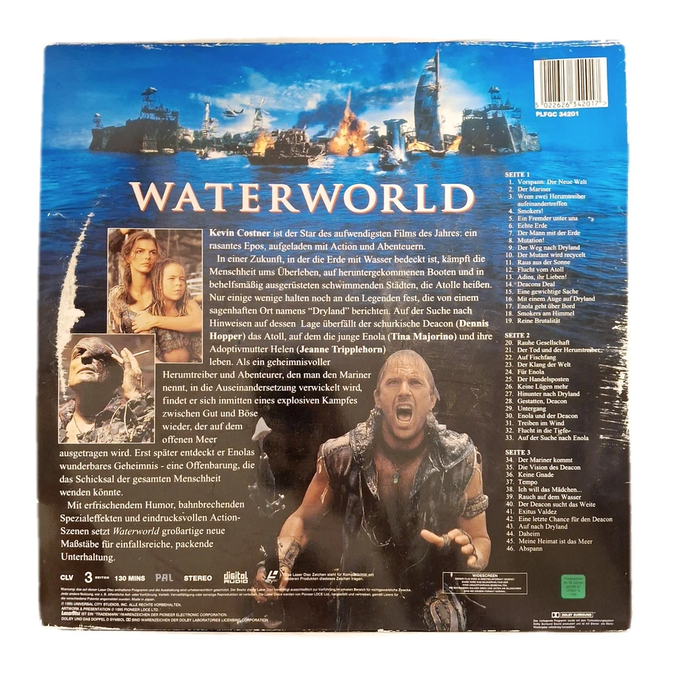 Waterworld Laserdisc Deutsch – Kevin Costner – Actionfilm – Sammler Rar - Bild 3 von 4
