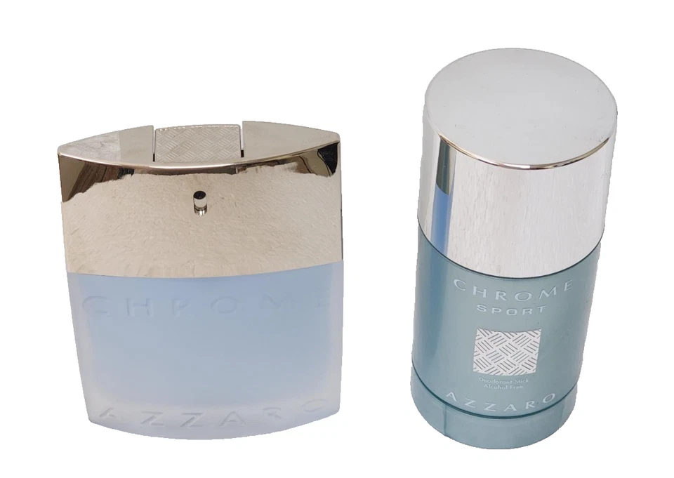 JUEGO SPORT HOMBRE AZZARO CROMO 1.7 EDT SP 2.7 DESODORANTE STICK CAJA DAÑADA Foto 2 de 4