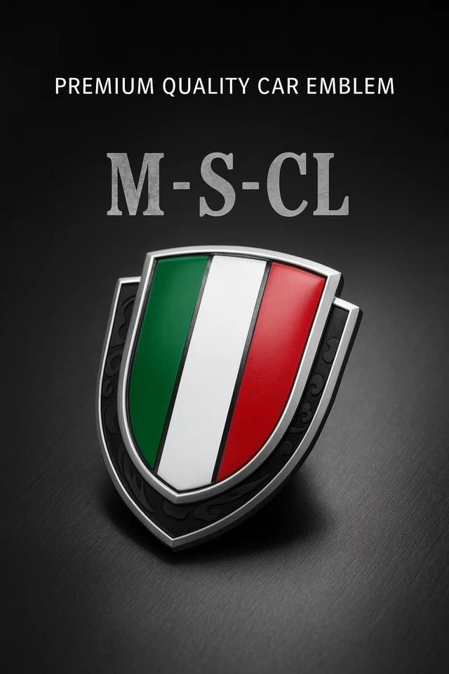 3D Italien Wappen Metall KFZ Aufkleber Sticker Auto  Logo Emblem - Bild 2 von 4