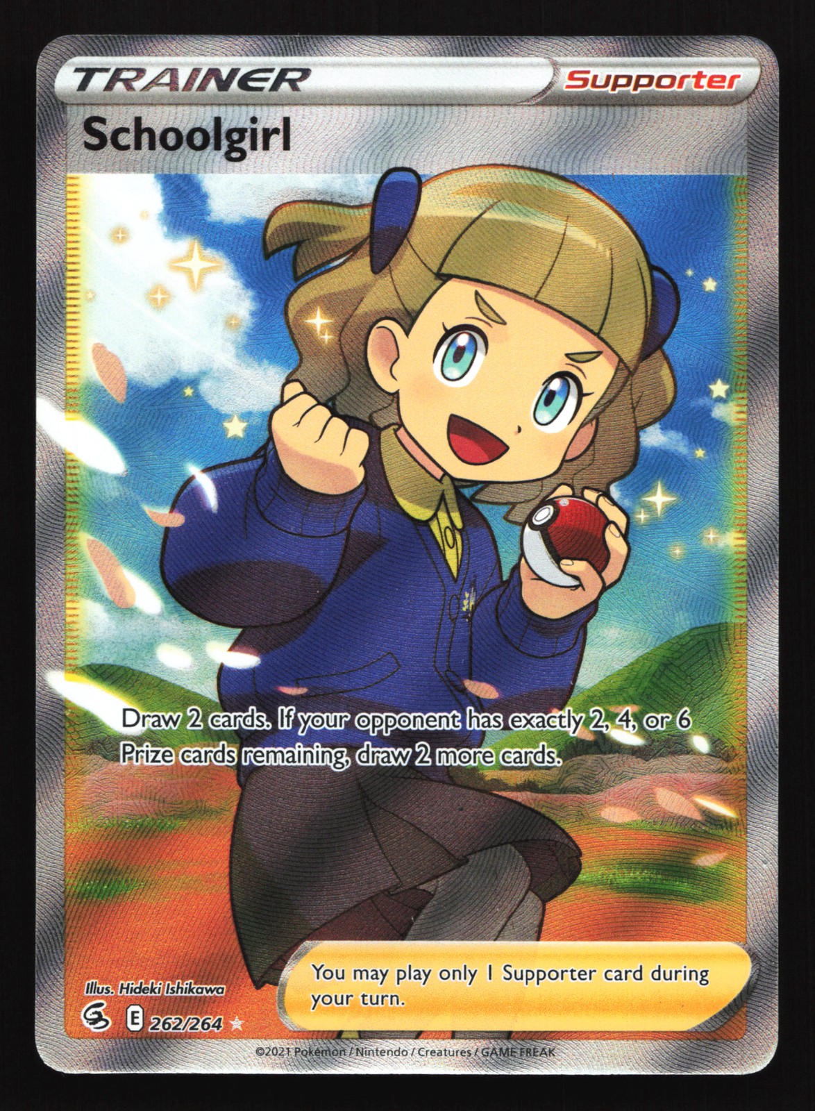Schoolgirl (Full Art) 262/264 SWSH08: Fusion Strike Ultra Rare Pokemon Card