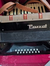 Used 1980s Parrot Brand Accordion In Case Made In China See Description