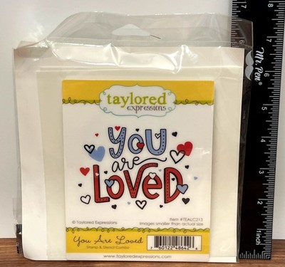Taylored Expressions You Are Loved Stamp & Stencil Combo Set TEALC213