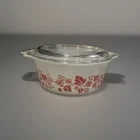 1950s VINTAGE PYREX PINK GOOSEBERRY #472 CASSEROLE DISH! Beautiful Condition