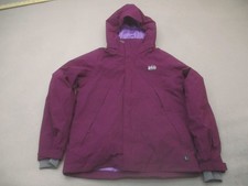 Rei Size M 10-12 Kids Purple Fleece Shell Hooded Full Zip Outdoor Jacket 416