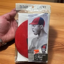 VINTAGE Y2K Colorblock Pinwheel Hat Kidcore NWT Titan Sport Blue Red Cap