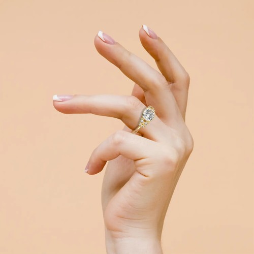 Cushion Solitaire Labgrown Diamond Engagement Ring 18k Yellow Gold 1.60Ct D VVS2 - Picture 18 of 23