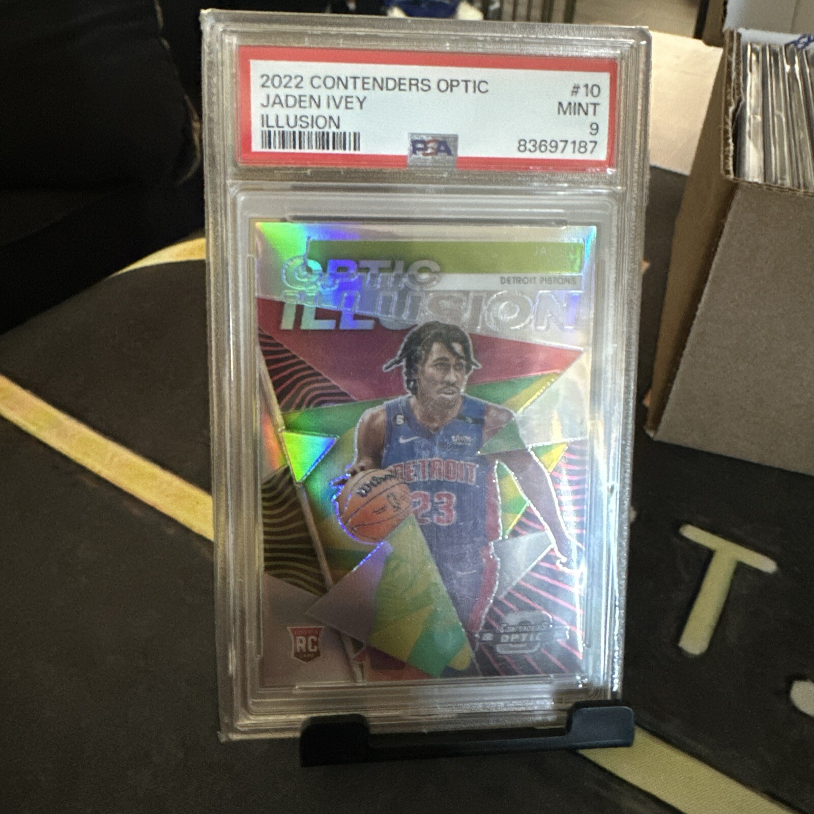 2022-23 Contenders Optic Jaden Ivey Optic Illusion #10  Prizm Rookie RC