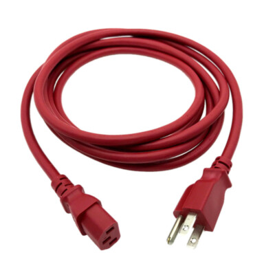 Red Power Cable for BEHRINGER XENYX X1204USB X1222USB X2222USB X2442USB 10ft