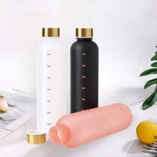 1L Bottle With Time Marker 32 OZ Motivational Reusable Fitness Sports Outdoors T