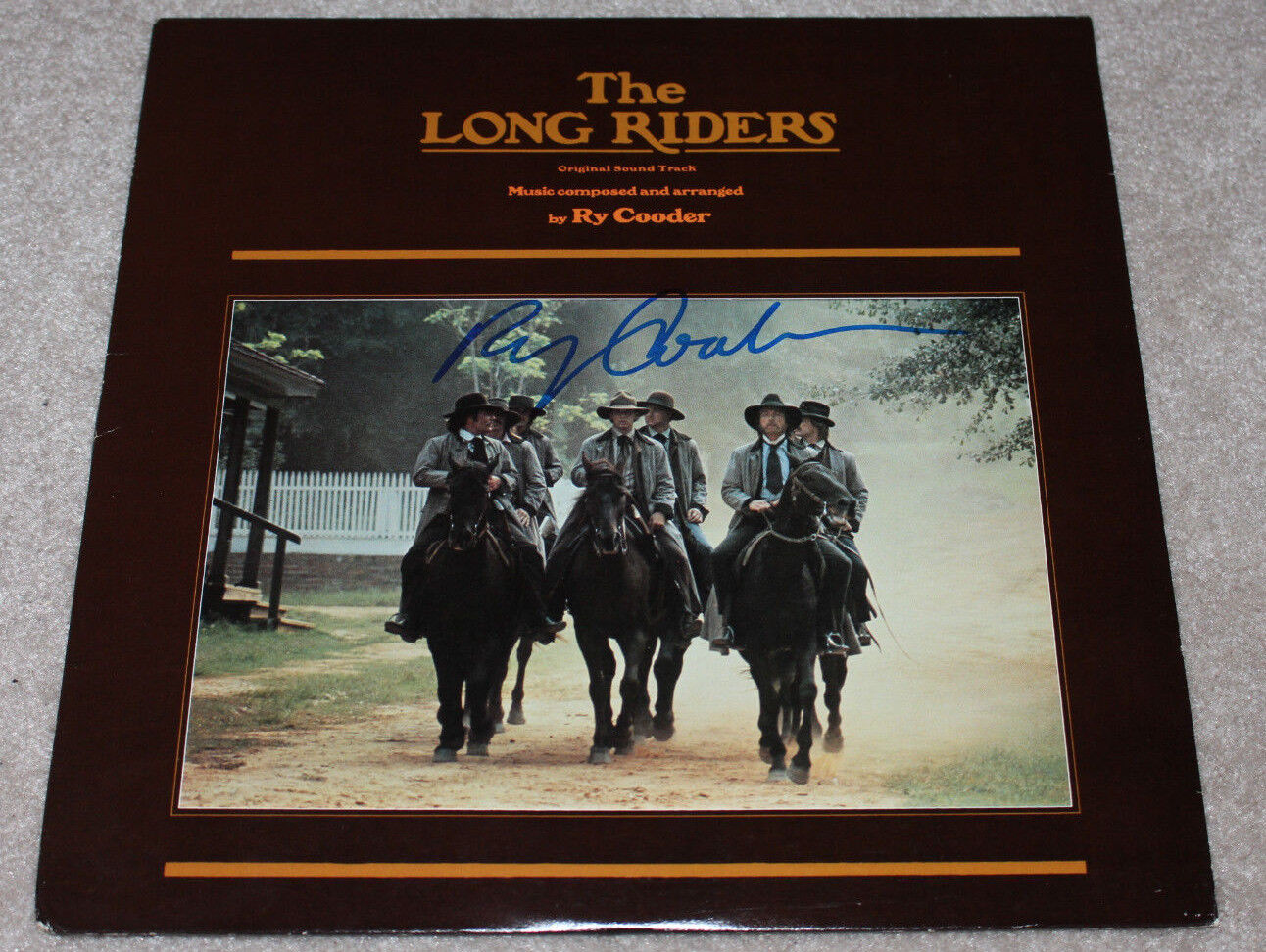 SINGER RY COODER SIGNED AUTHENTIC THE LONG RIDERS RECORD ALBUM L