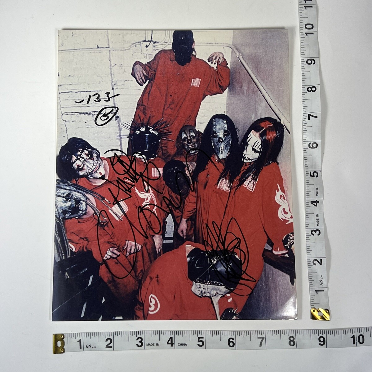 Slipknot のサイン入りポスター AUTOGRAPHED SlipKnot 1999 Self Titled Era Photo Craig Chris Clown