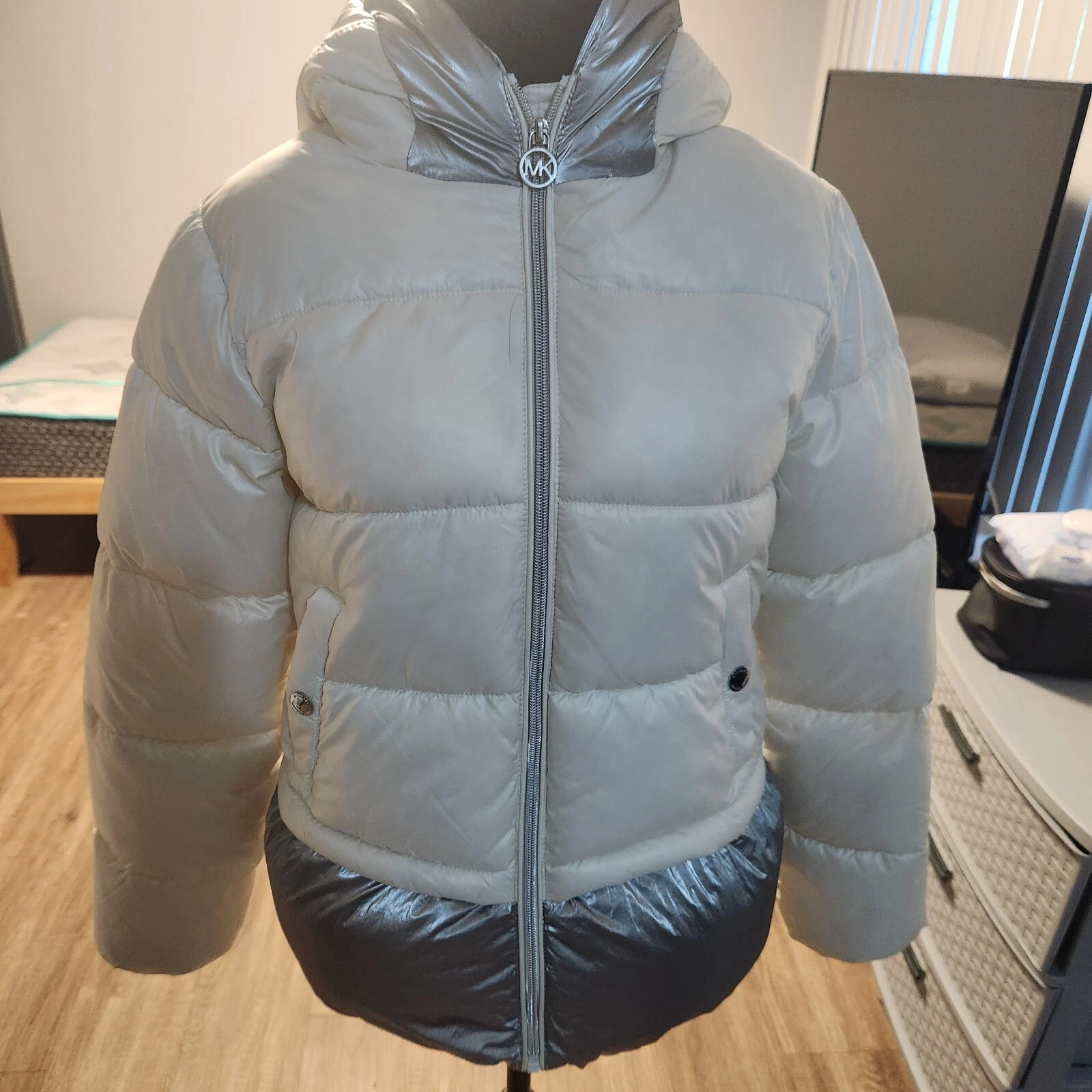 Michael Kors Puffer Coat Ragazza Taglia 16 Cappuccio Giovane MK Giacca Invernale