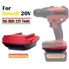Adapter For Dewalt 18V 20V Li-ion Battery to for Hilti 22V B22 Cordless Tools US