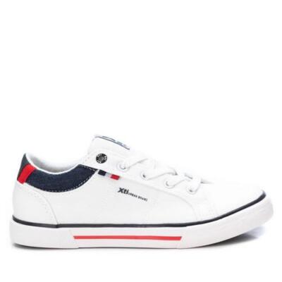 XTI Kinder Canvas Halbschuhe mit Schnürung (Vegan), Kids - BIA (Weiß)