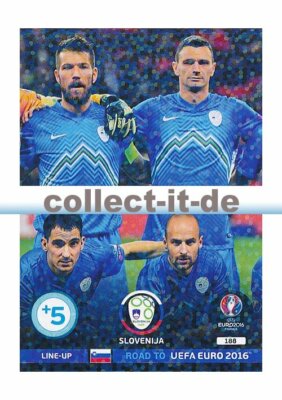 Panini Road to UEFA EURO 2016 - 188 - Slowenien Line-Up 2 - Teamporträt