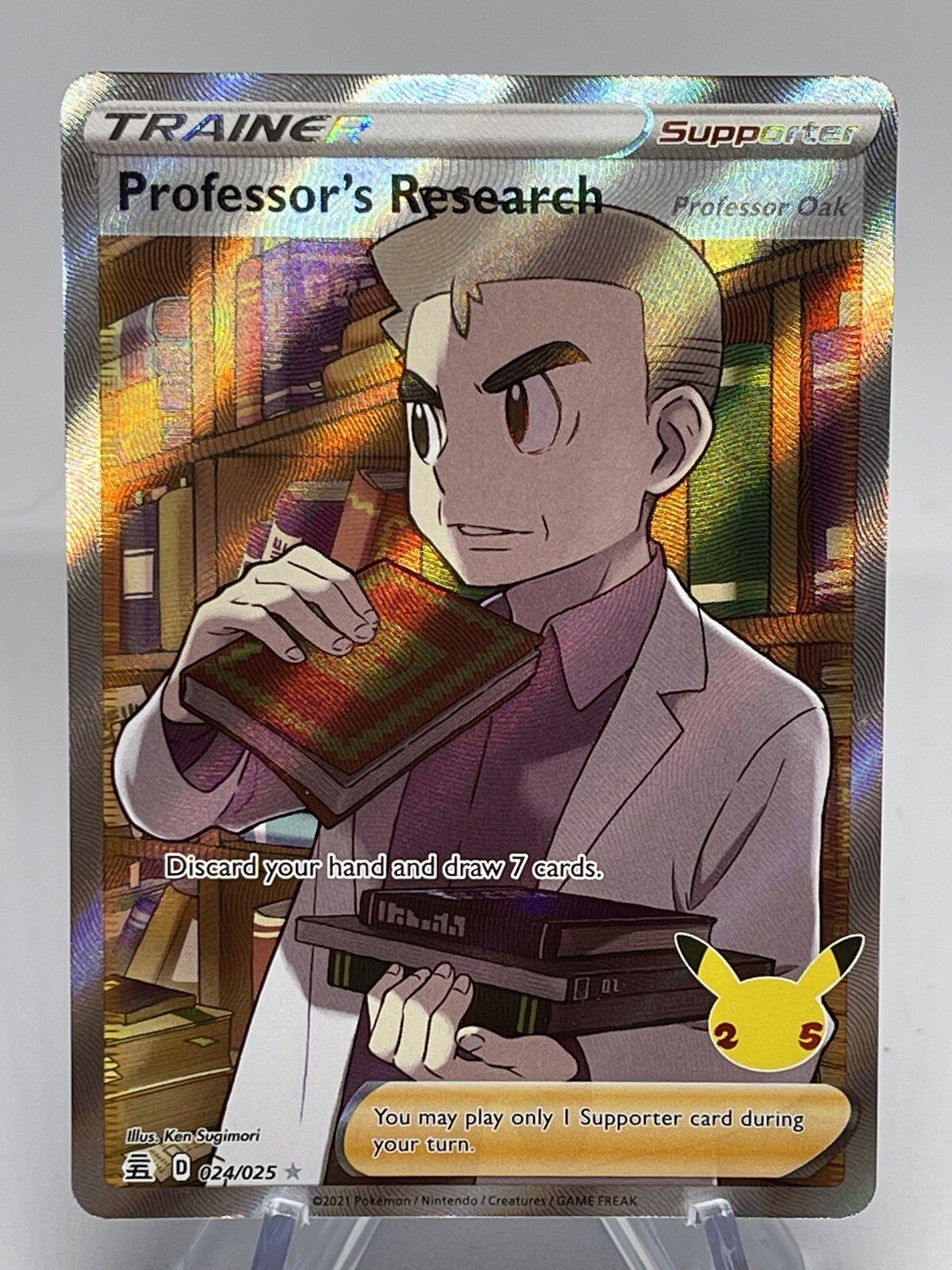 Professors Research Full Art 024/025 Celebrations Pokémon TCG Ultra Rare NM/M #6