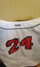 girl s/women's baseball vest jersey Large, Del City Eagles, 100% poly