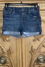 Arizona Jeans Co. Youth Shorts Girls Size 12 Reg Cuffed Denim Shortie Stretch