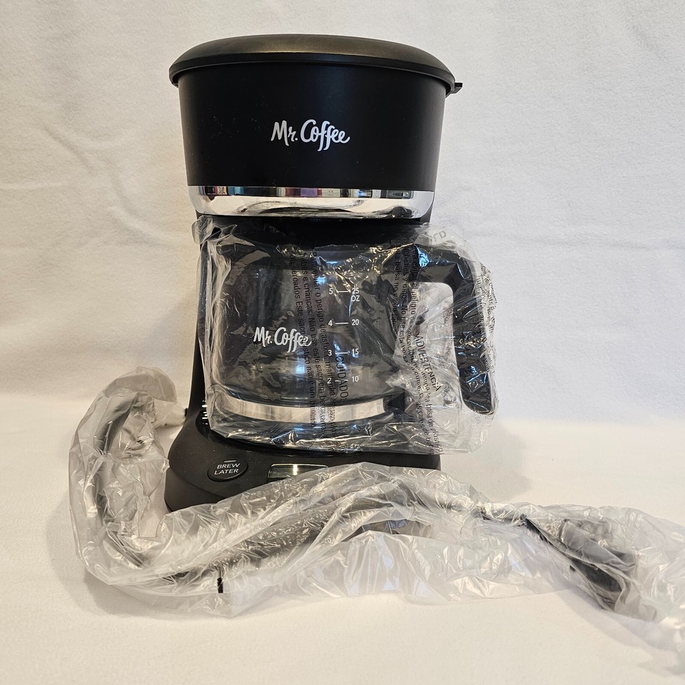 Mr Coffee 5 Cup Mini Brew Coffee Maker Programmable New Open Box Black