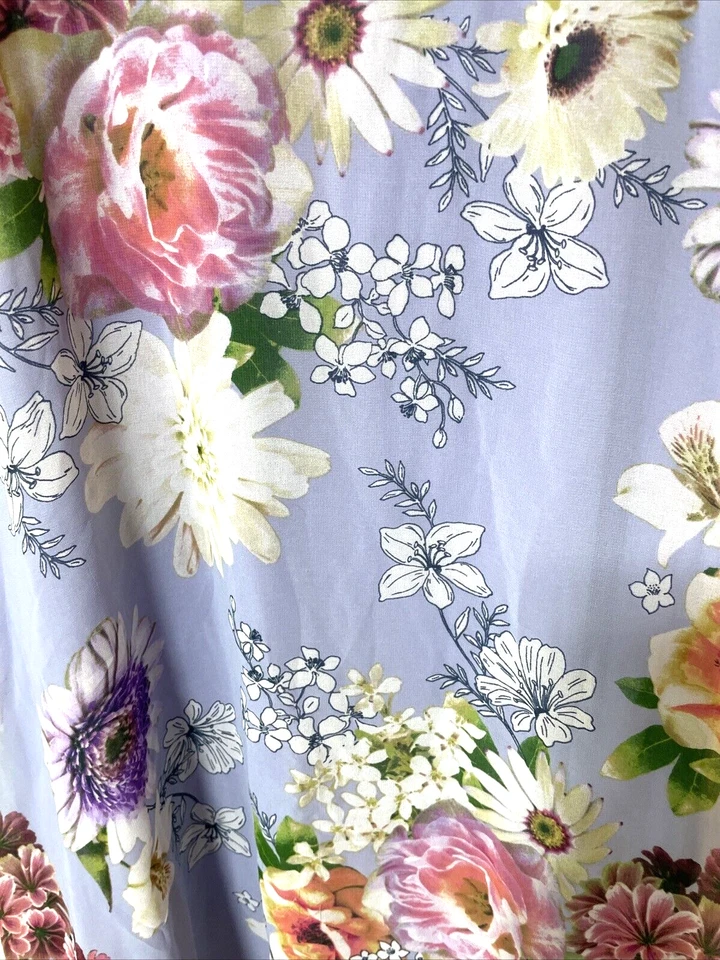 Calvin Klein Dress Lavender Floral Print Sleeveless Shift dress Lined 14p - Image 3 of 4