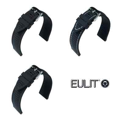 Eulit Silicon Air Uhrenarmband (158) - 3 Farben - 20 mm, 22 mm - Ersatz-Armband