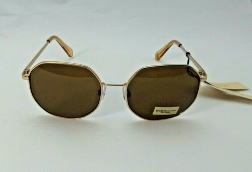 BCBGGeneration Women's Oversized Rose Gold Sunglasses Geometric Brown Lenses - 第 6/9 張圖片