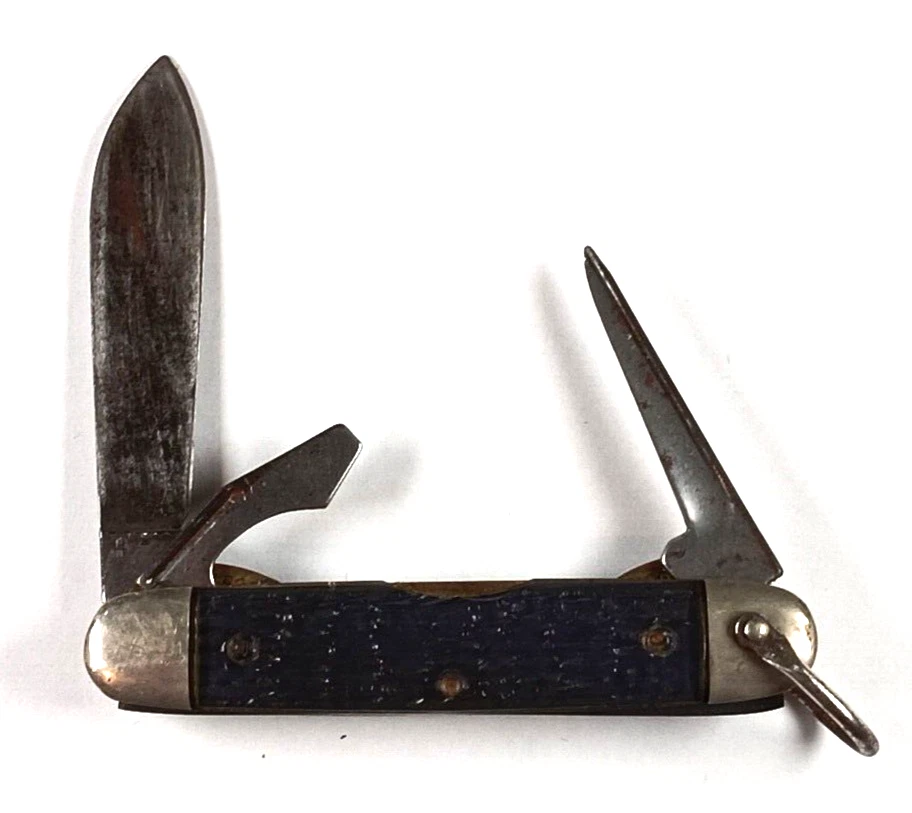 Camillus USA Cub Scout Pocket Knife Vintage 1960s w Cub Scout Logo Blue - Image 3 of 4