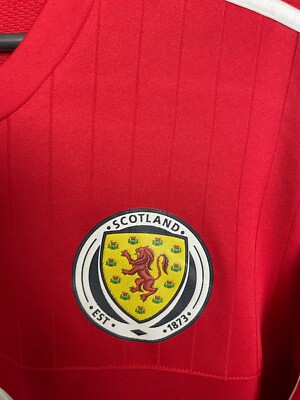 SFA Scotland 9495 Training Shirt スコットランド Scotland Team Training Jersey Football Shirt Red Adidas Mens