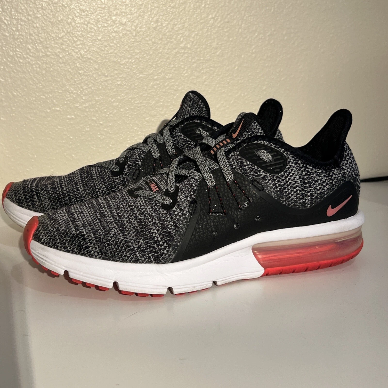 Scarpe Nike Air Max Sequent 3 922885 001 donna taglia 6 grigio nero rosa