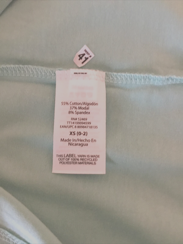 TIME AND TRU CLASSIC MINT ADJUSTABLE STRAPS STRETCH KNIT CAMI/TANK Sz XS - Picture 8 of 9