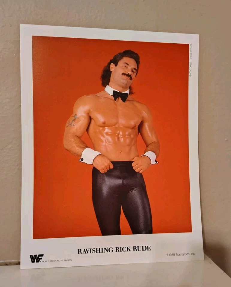 WWF восхитительный Рик Руд официально лицензированный 1988 промо фото, WWE, почти как новый - Изображение 3 из 4